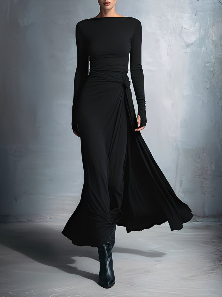 Vittoria | Elegant Maxi Dress with Knot Detail