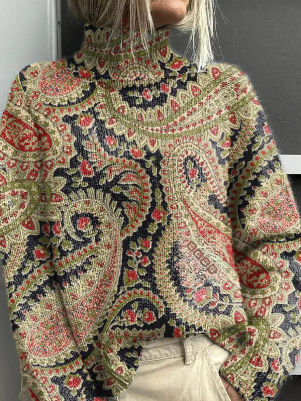 Ilara | Warm Oversized Jumper with Floral Pattern