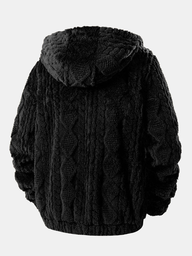 Loki | Geometric Jacquard Teddy Hoodie