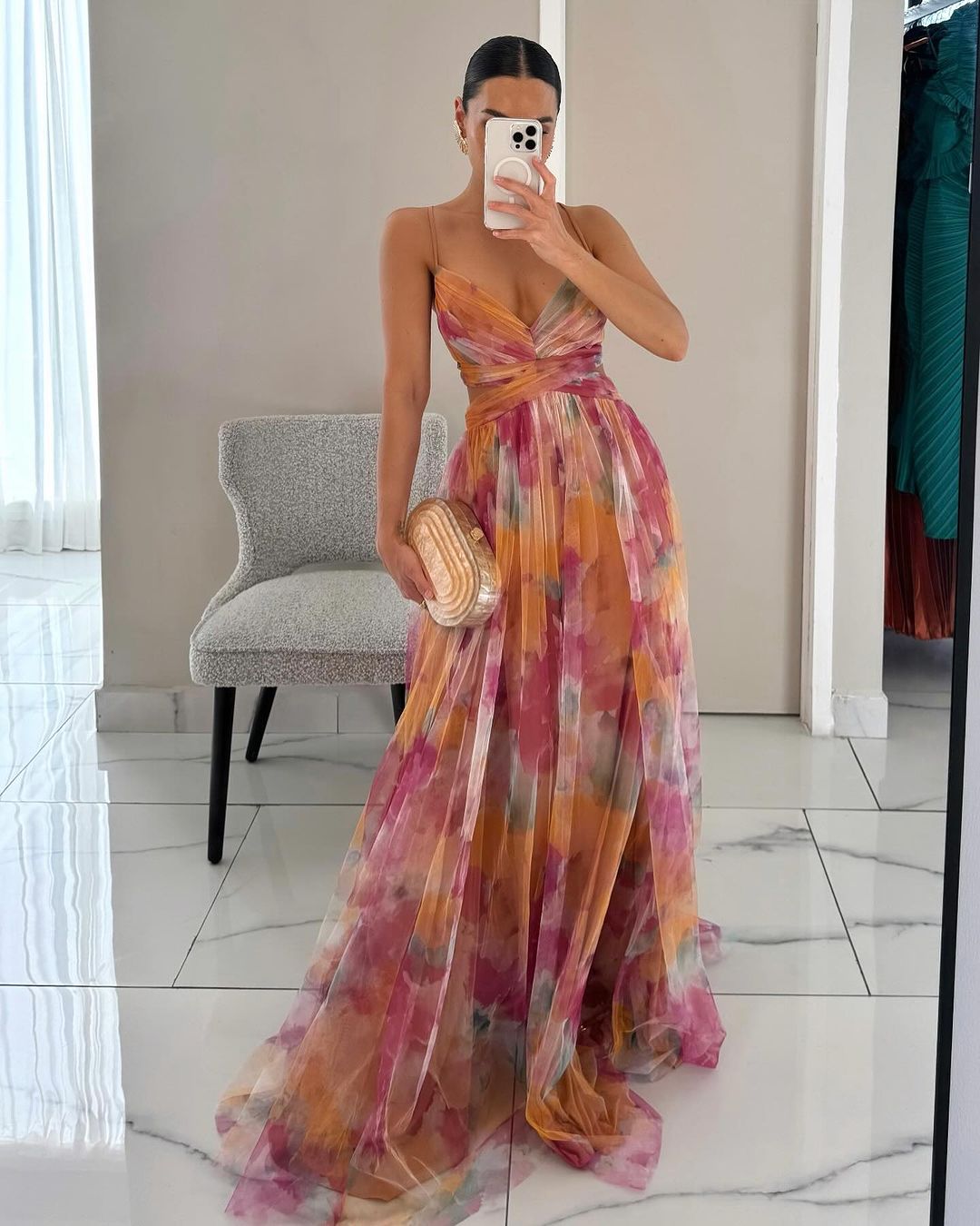 Valentina | Enchanting Maxi Dress with Floral Print
