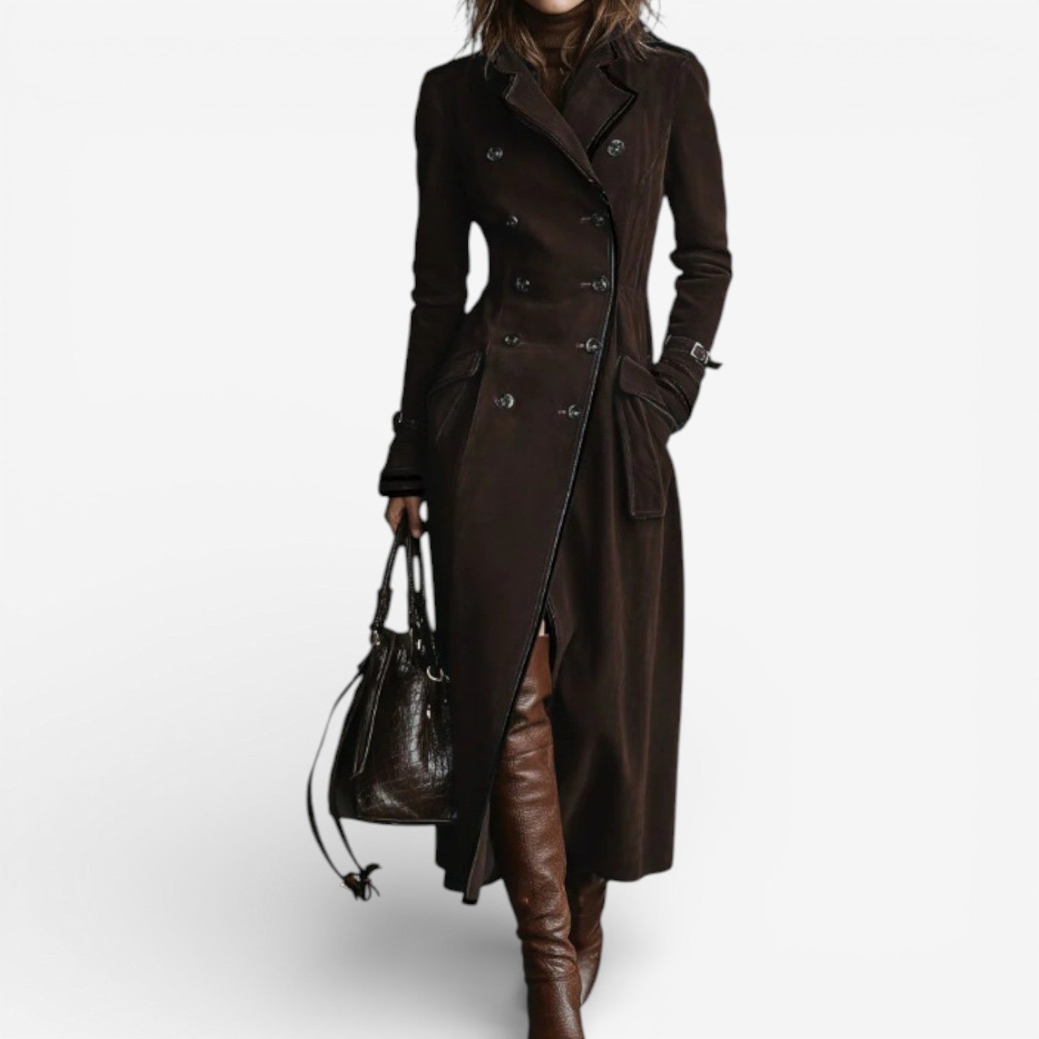 Nathaly | Trench Coat from Soft Suede