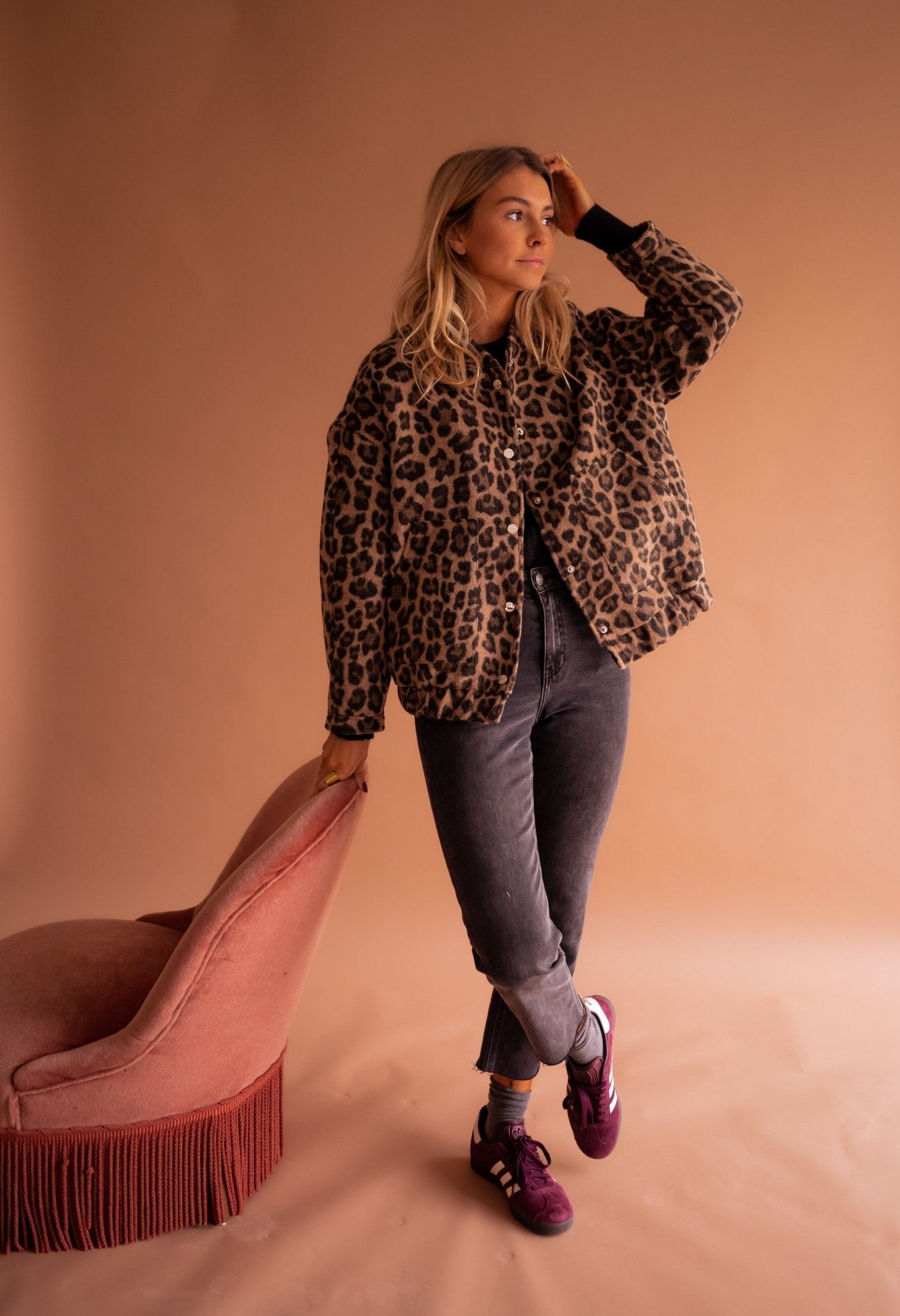 Charlene | Trendy Leopard Print Jacket