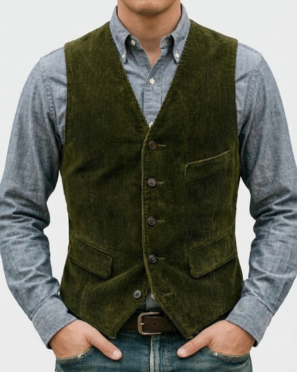 Timo | Two-Piece Set: Blazer and Waistcoat with Ribbed Pattern