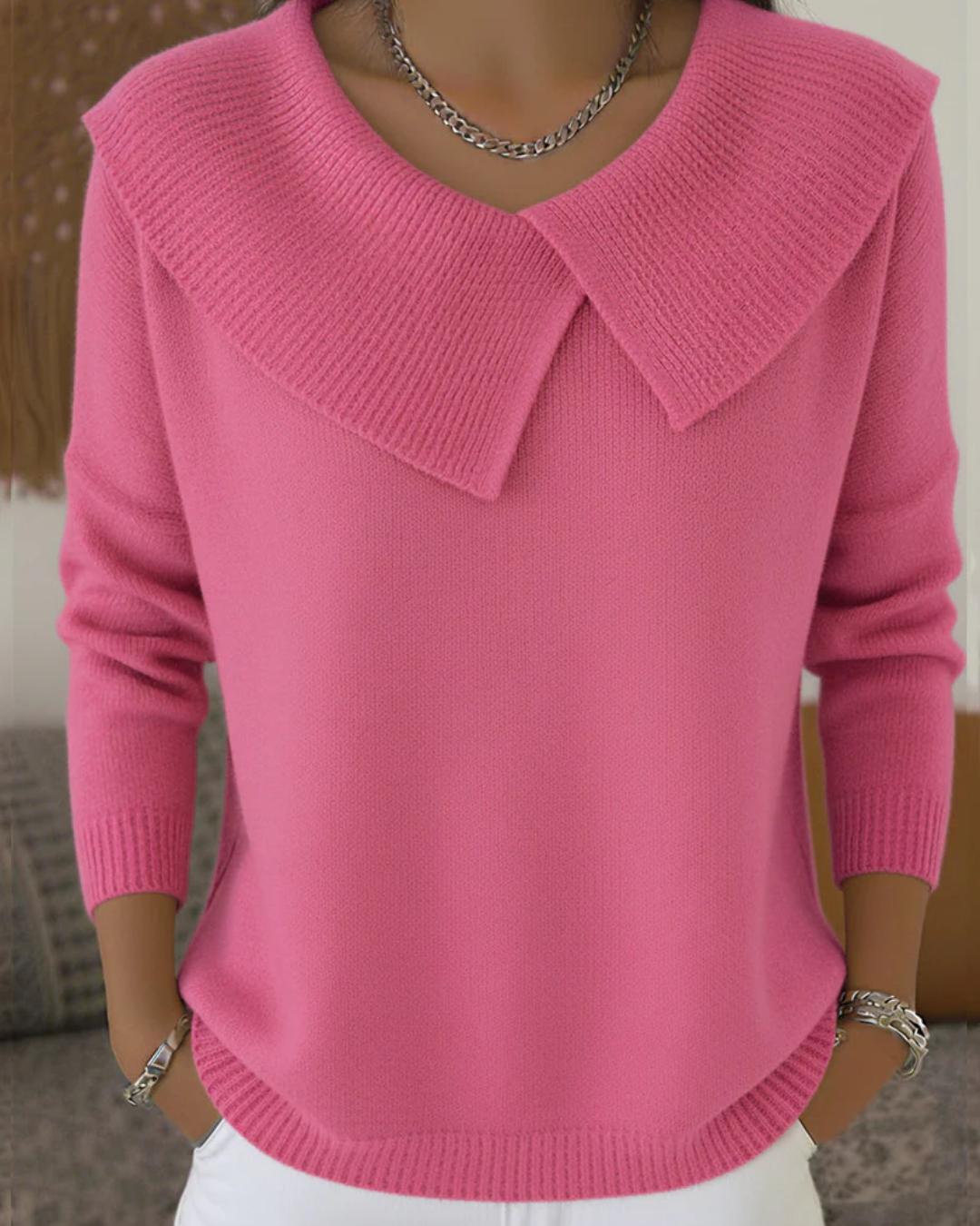Lucia | Warm Jumper with Soft Collar
