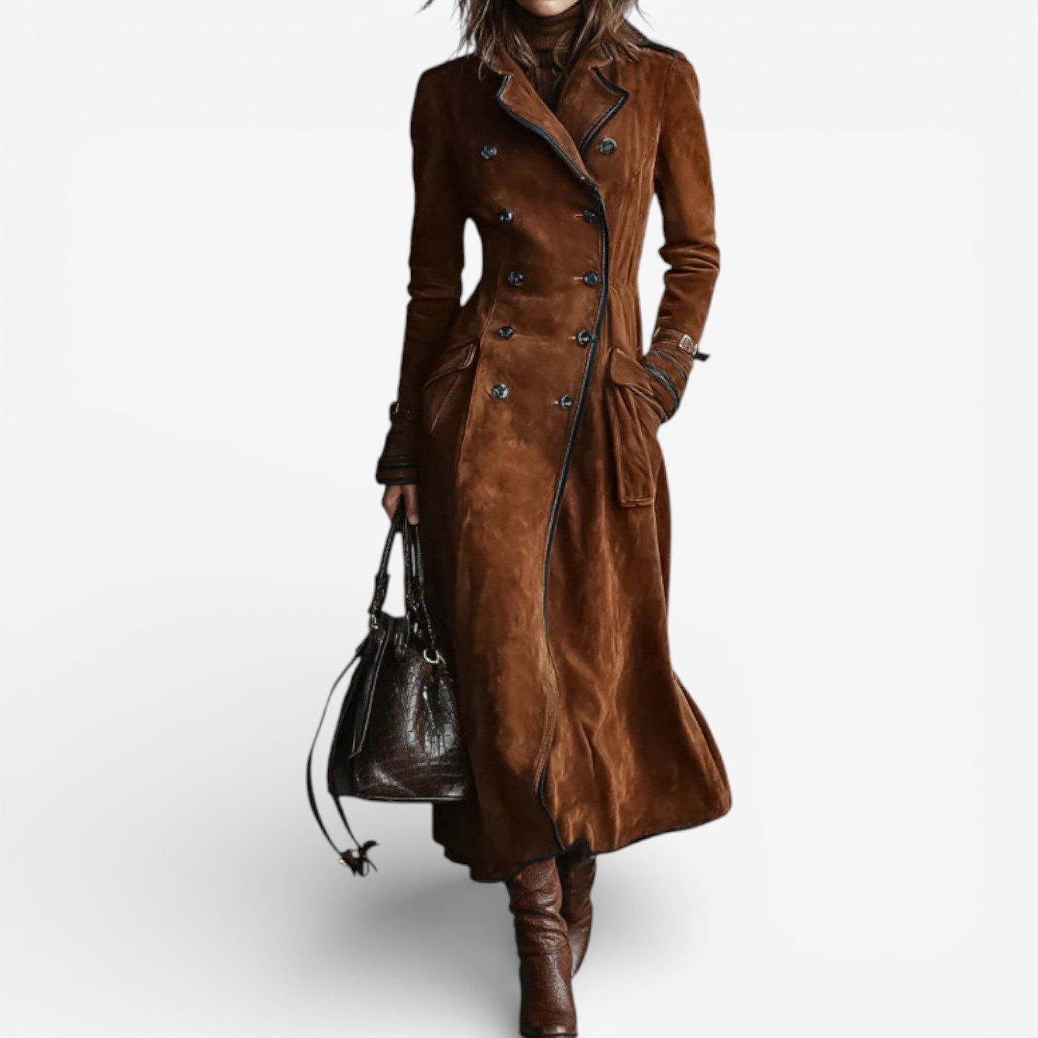 Nathaly | Trench Coat from Soft Suede