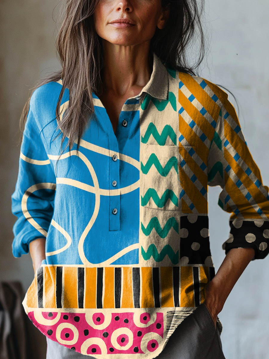 Nicoletta | Vibrant Lightweight Patterned Blouse
