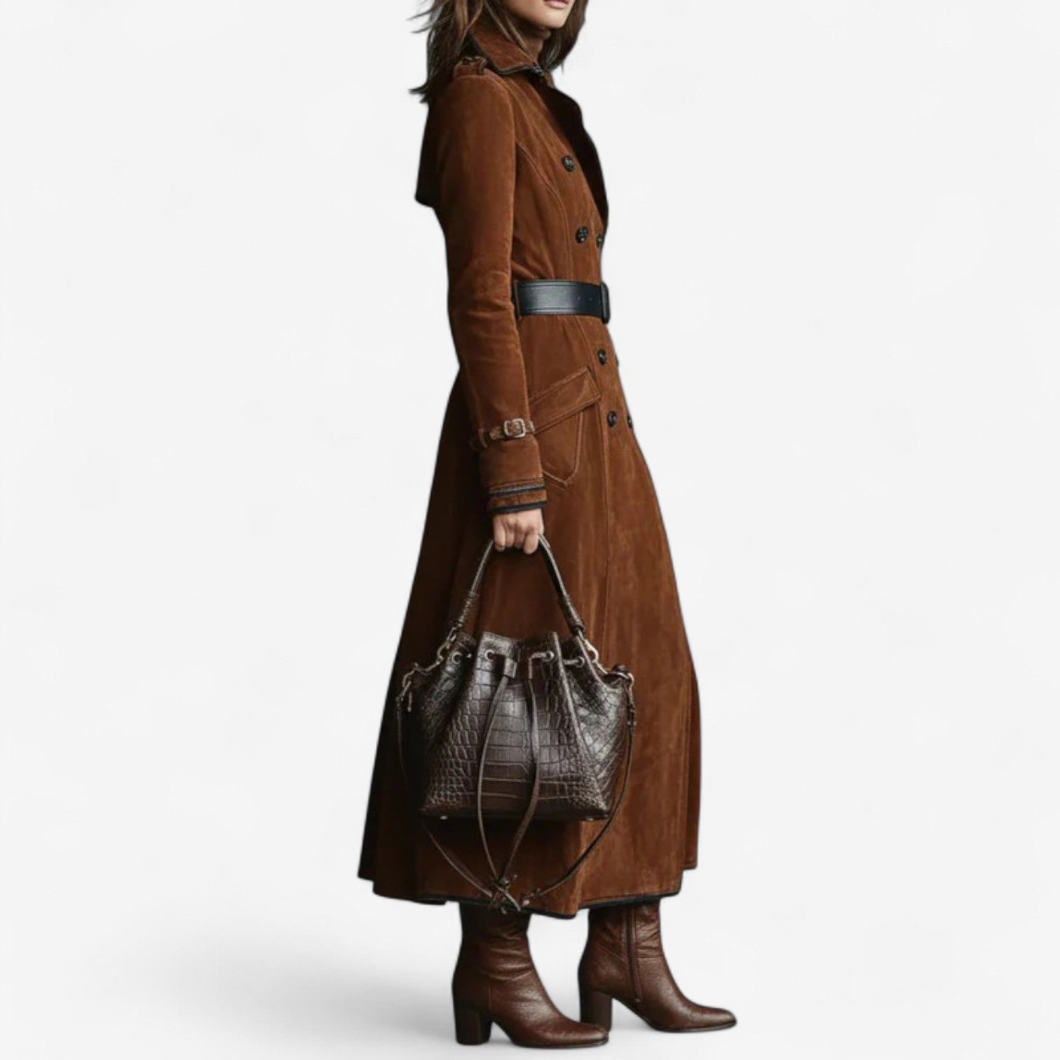 Nathaly | Trench Coat from Soft Suede