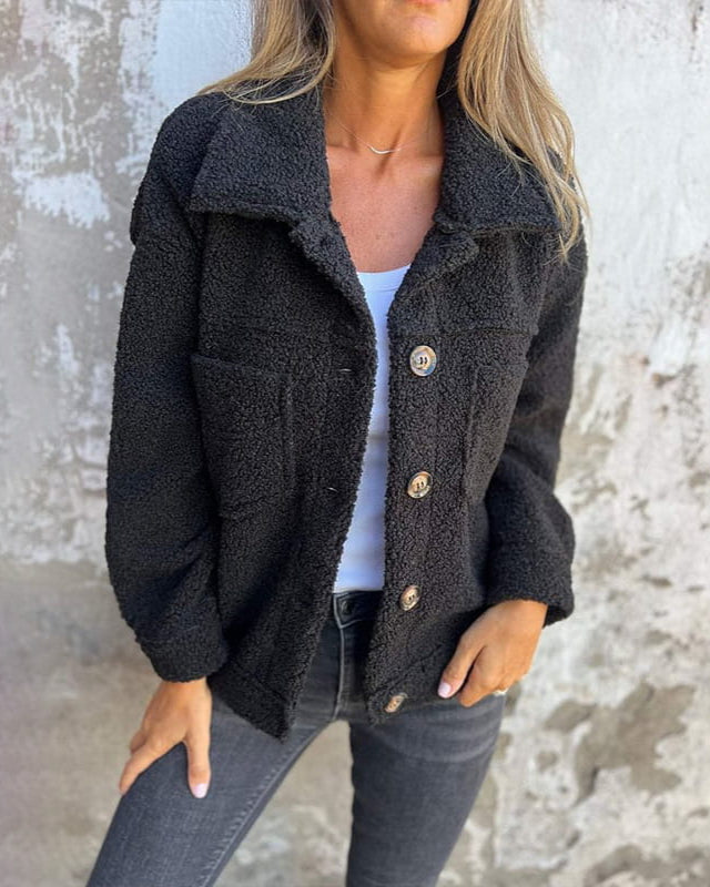 Lilian | Cosy Textured Button-Down Jacket