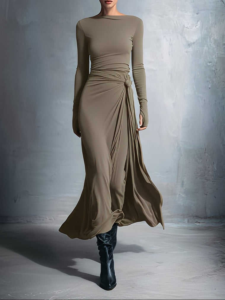 Vittoria | Elegant Maxi Dress with Knot Detail